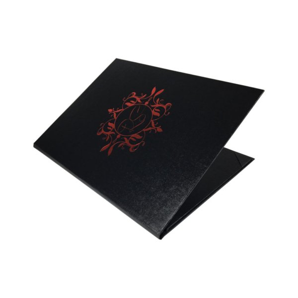 Shimmering Gold Monogram Foil Pocket Fold Art Paper Invitation