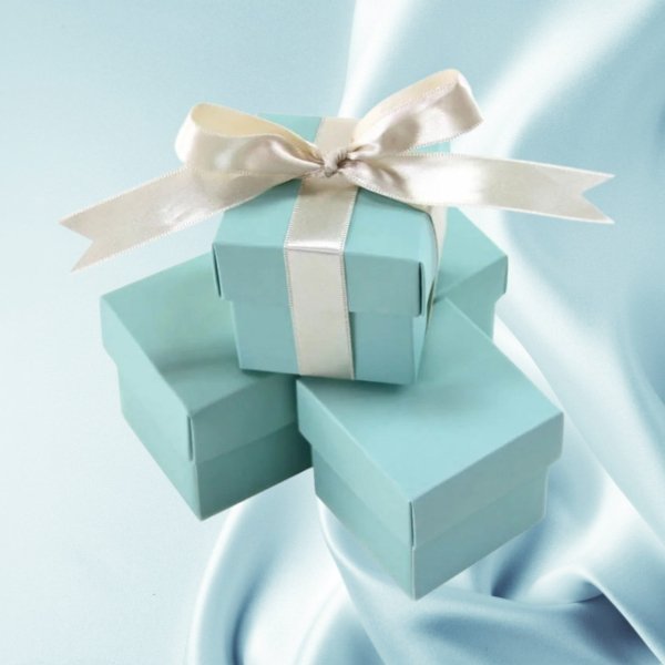 Sapphire Jewel Aqua Azure Gift Box for Wedding Celebrations