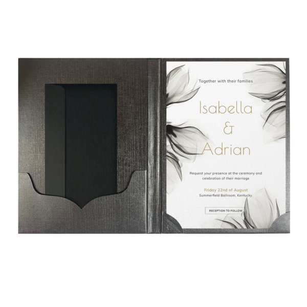 Noir Monogrammed Hardcover Portfolio: Personal Touch Meets Business Flair