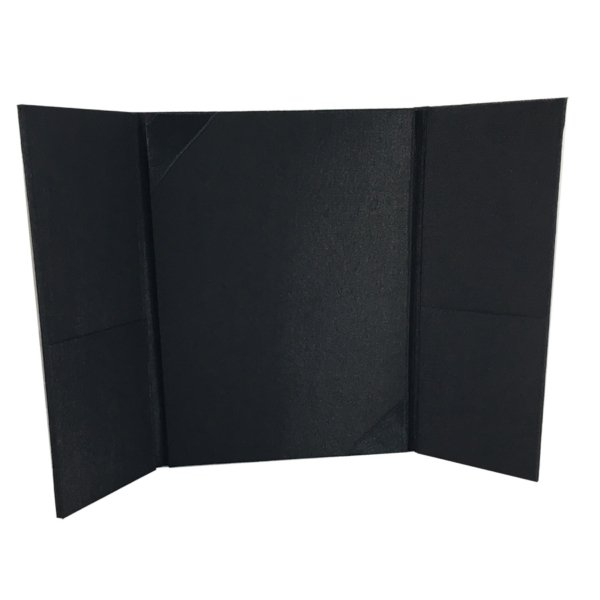 Midnight Silk Tri-fold Pocket Invitation for Refined Matrimonial Celebrations