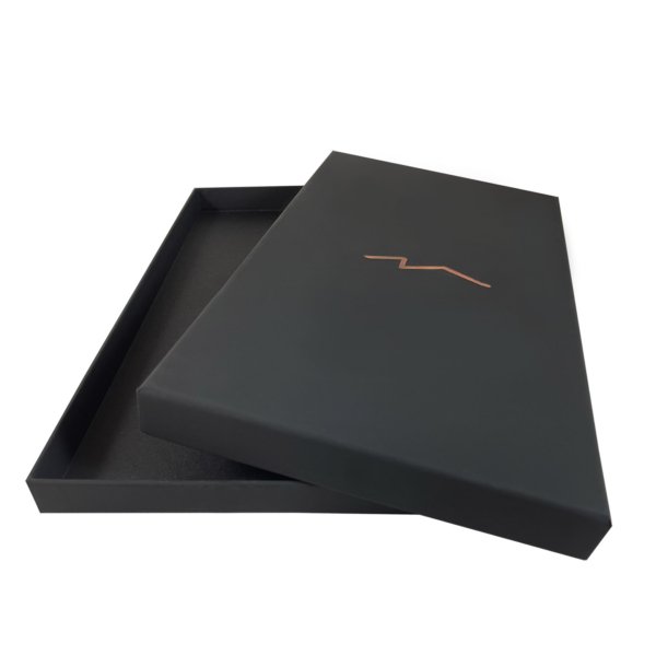 Midnight Velvet Box with Burnished Copper Insignia