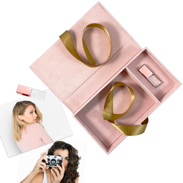 Timeless Rosy Suede Keepsake Treasure Box for Cherished Memories