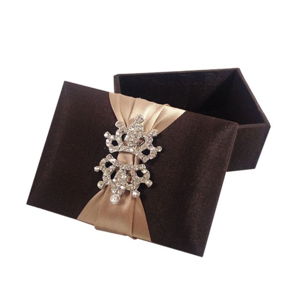 Artisanal Mocha Matrimony Gift Cubes - Brown Keepsake Treasure Boxes