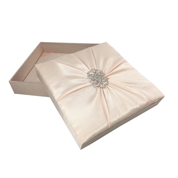 Bespoke Ivory Couture Box Matrimony Announcement Stationery