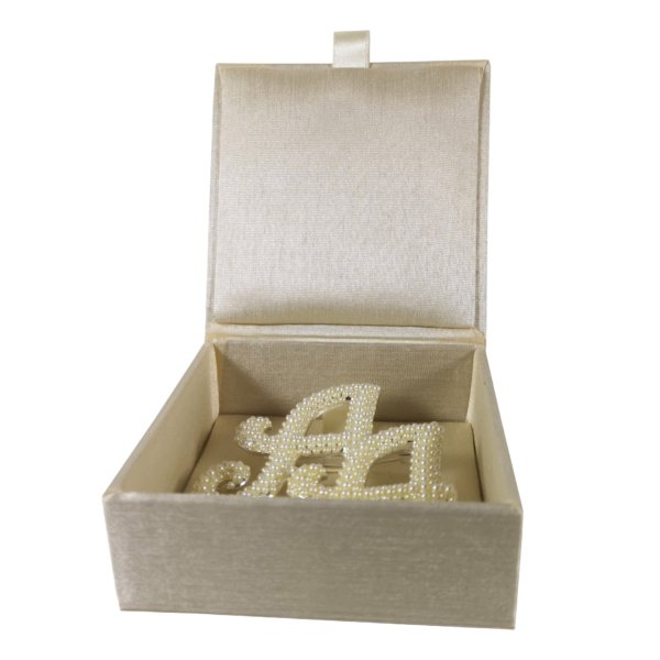 Pearly Ivory Mulberry Silk Treasure Chest for Precious Gems