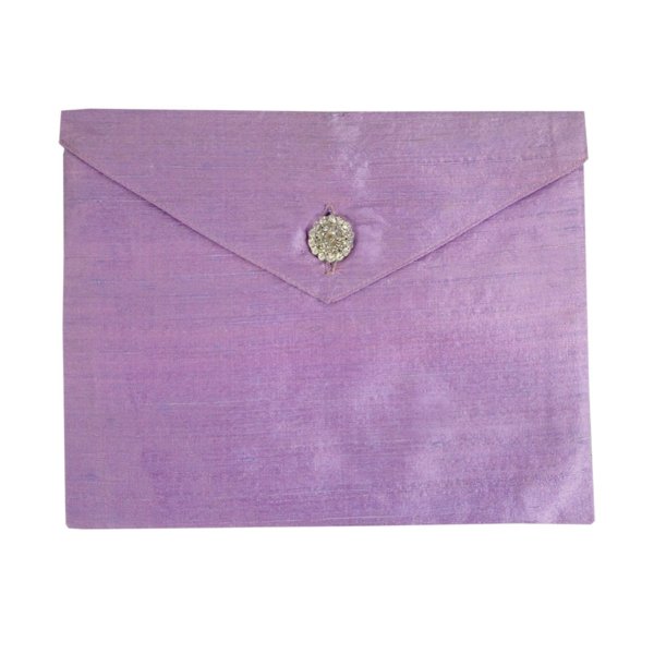 Moonlit Lavender Silk Envelope: Premium Wedding Stationery Treasure