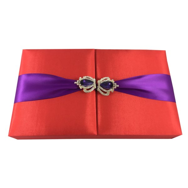 Opulent Chocolate Silken Treasures Gift Box - Red & Purple