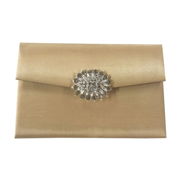 Shimmering Gilt Matrimony Invitation Sleeves in Opulent Gold