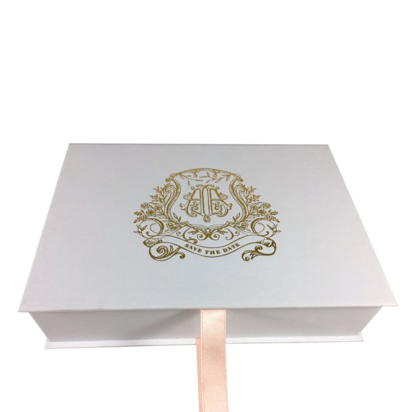 White Timeless Monogrammed Memory Box for Special Occasions