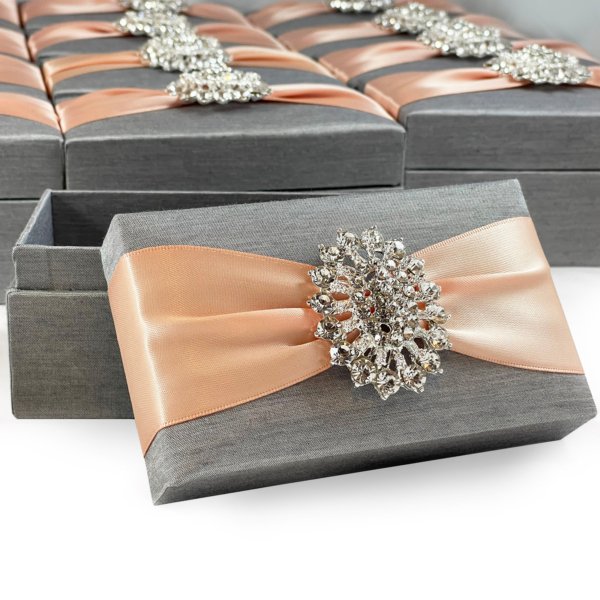Opulent Rhinestone Silk Treasures Box in Midnight Shimmer