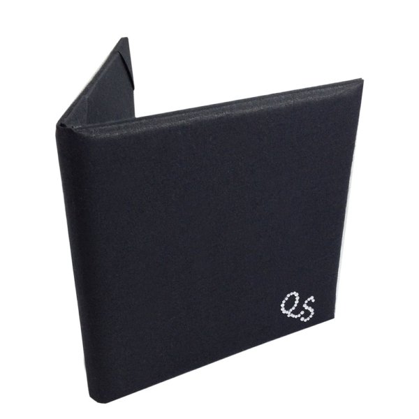 Bespoke Crystallized Initial Silken Wedding Folio - White