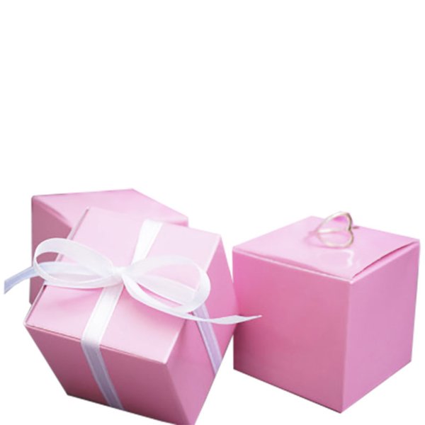 Blush Celebration Gift Cubes: Petite Pink Treasures for Festive Memories