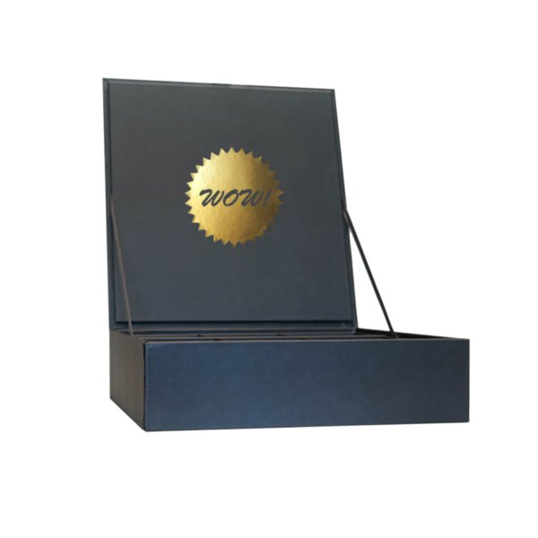 Gold-Stamped Bespoke Box - Sleek Midnight Treasure Vault