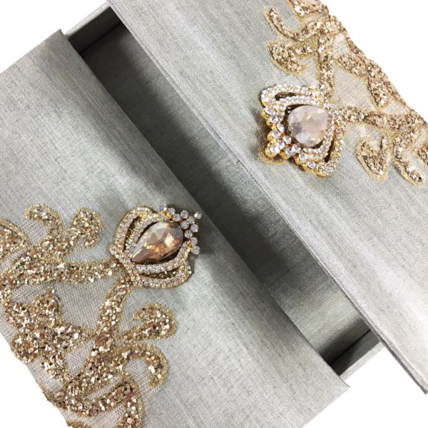 Opulent Golden Royal Marriage Invitation Keepsake Box