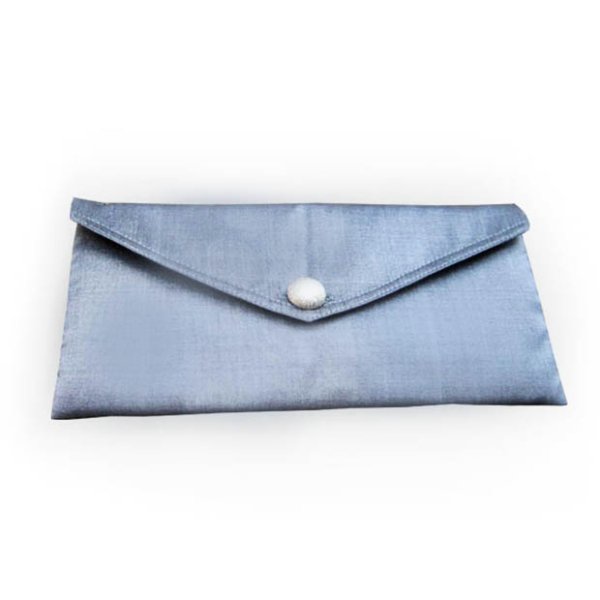 Silver Silk Treasures: Shimmering Keepsake Pouches for Wedding Memories