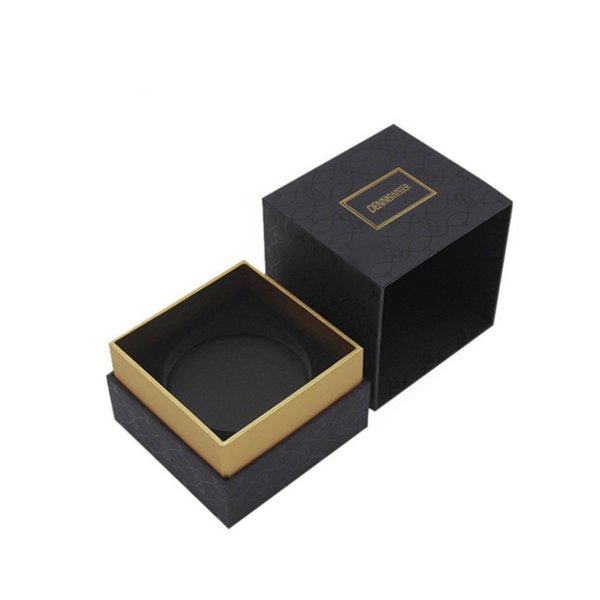 Zen Radiance Midnight Black UV-Embellished Candle Box