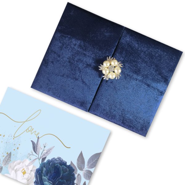 Pearl-Accented Burgundy Velvet Folder for Wedding Memories