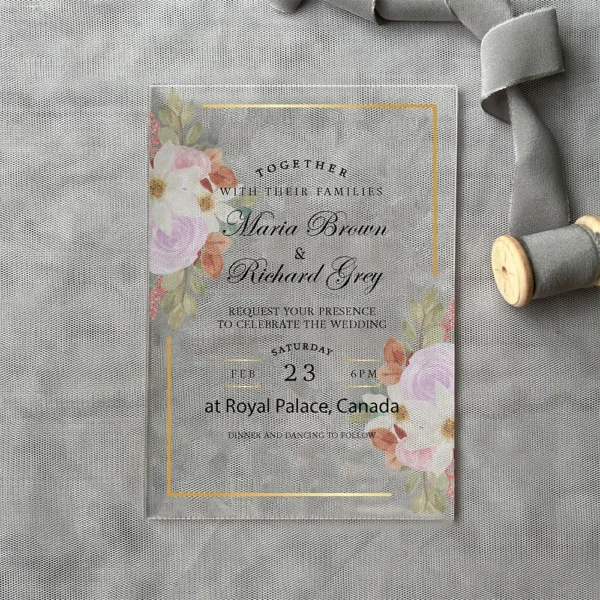 Crystal Acrylic Pure White Romance Proclamation Board