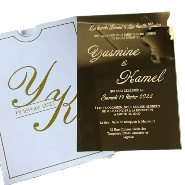 Shimmering Gold Mirror Folio Suite for Weddings