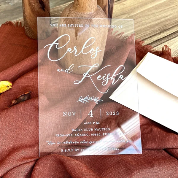 Crystal Rainbow Acrylic Celebration Invites for Milestone Moments